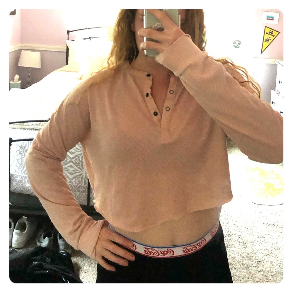 Urban Outfitters Button Crop Top